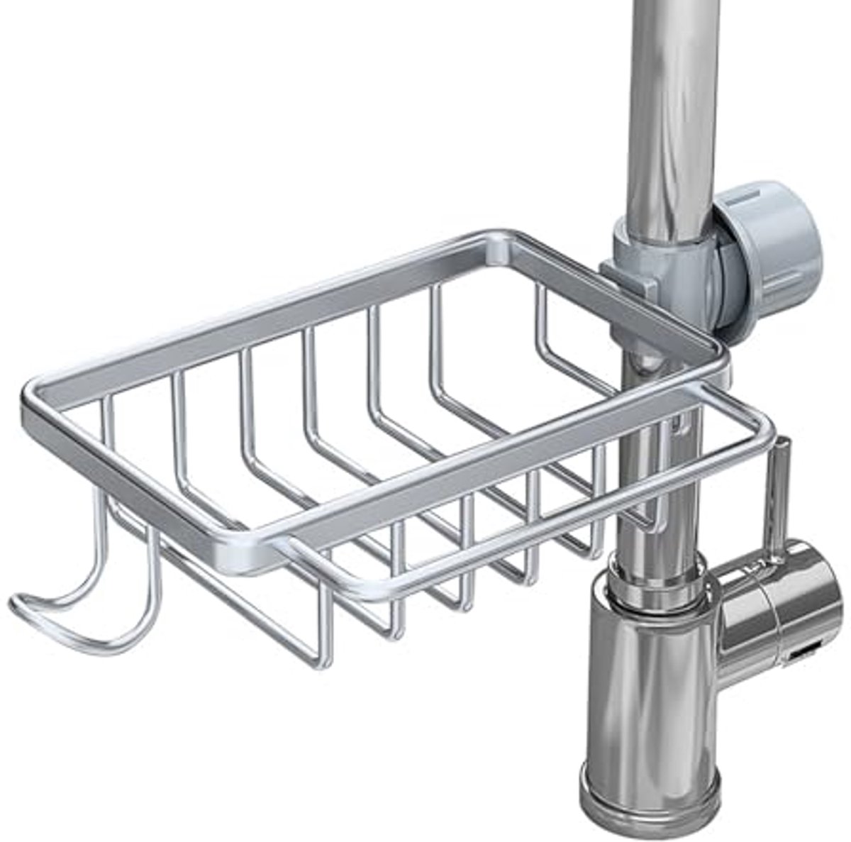 Gootsteenorganisatie Rek voor Keukenkraan - Aluminium Hangend Waterafvoer Rek zonder Boren