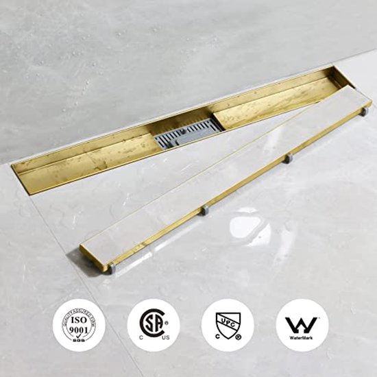 Mood60 Gouden Doucheset ǁ 20 cm Plafond Regendouche - thermostaat