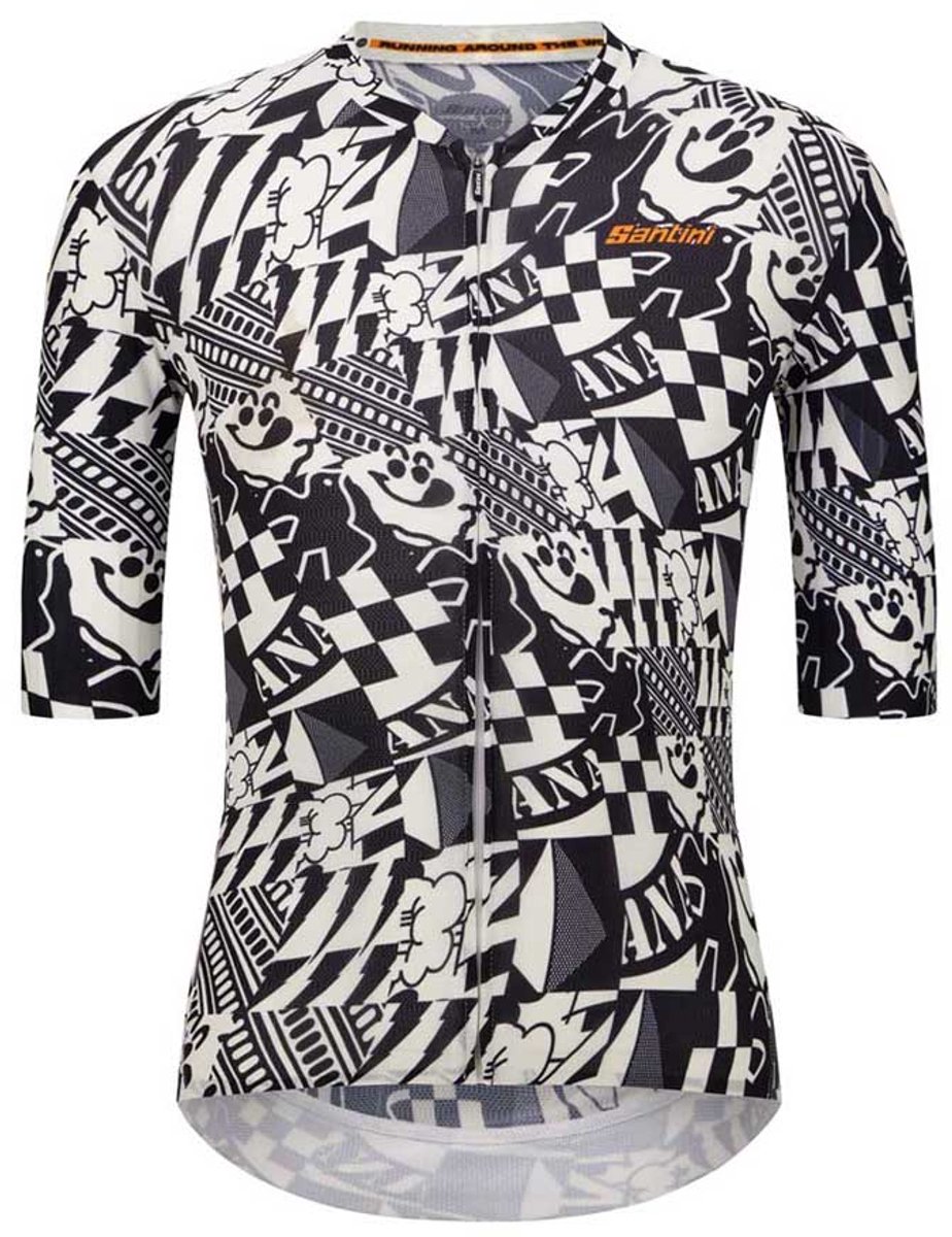 Santini 60 Years Korte Mouw Wielertrui Grijs XL Man,Vrouw