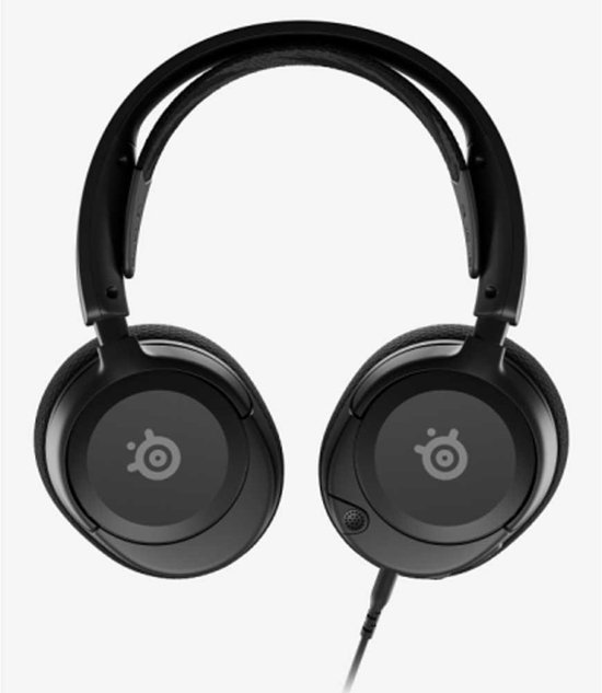 Zwarte SteelSeries Arctis Nova 1 headset, opengewerkt design.