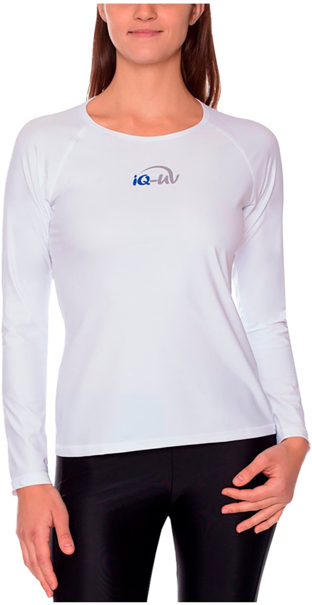 Iq-uv Uv 300 Loose Fit Dames Rash Guard Met Lange Mouwen Wit L Vrouw