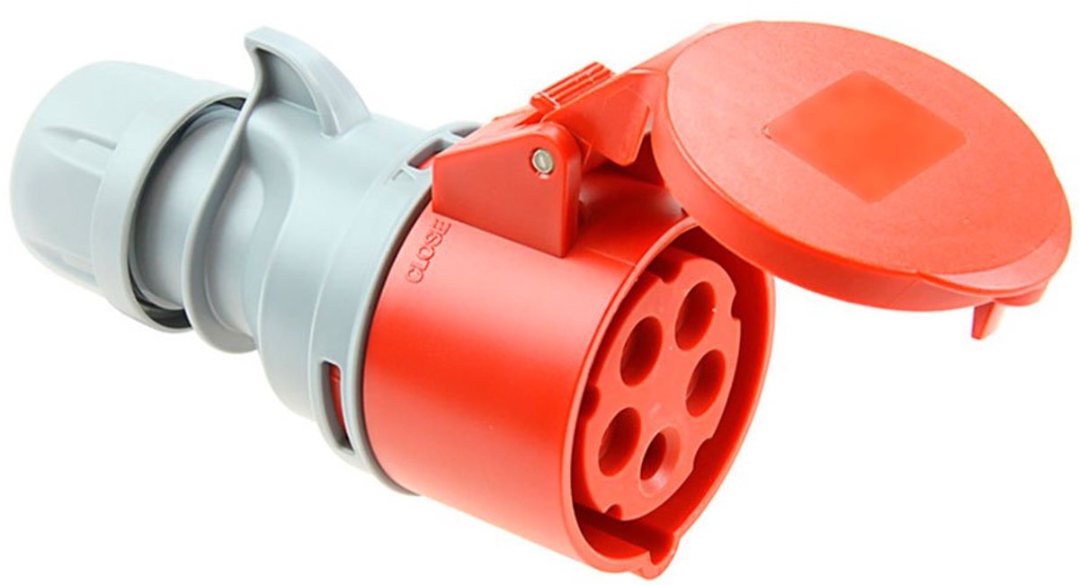 Plug-in base Solera 903152a CETAC Met deksel Rood IP44 16 A 400 V Lucht