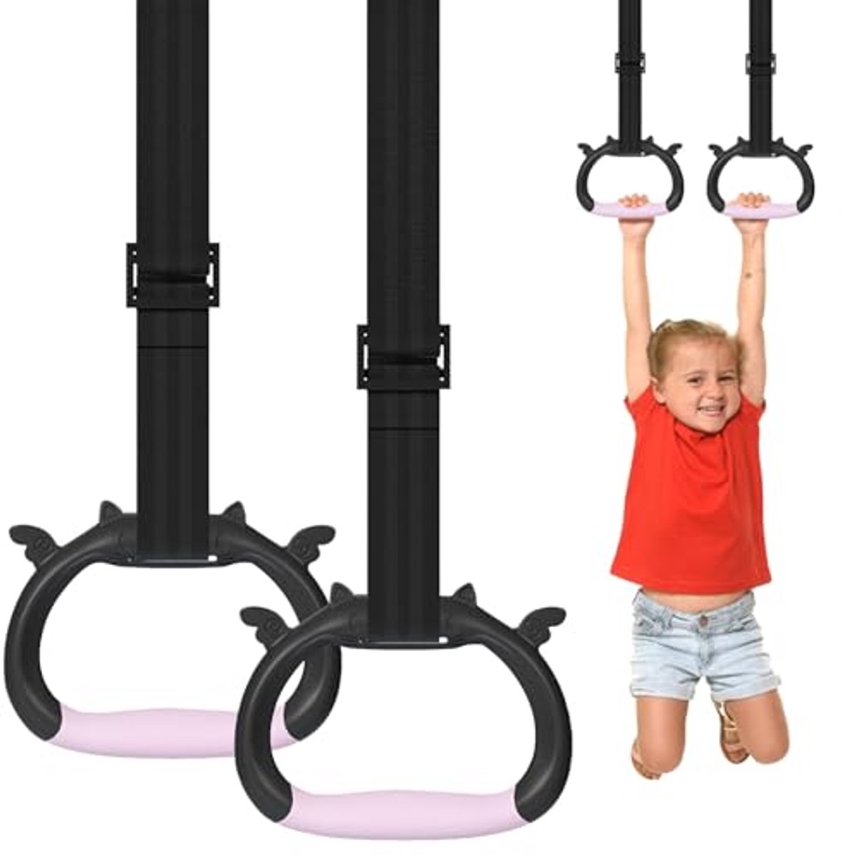 Gymnastiekringenset voor Kinderen - Fitnessapparatuur voor Thuis - Verstelbare Riem en Krachttrainingsringen