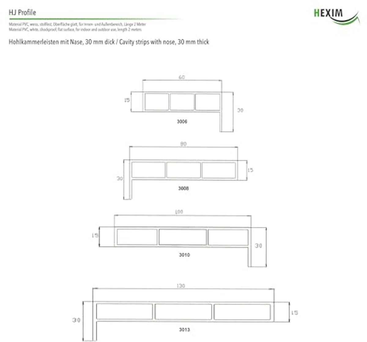 Holle Kamerprofielen PVC 15mm metZelfklevende Tape en Wandafsluiting