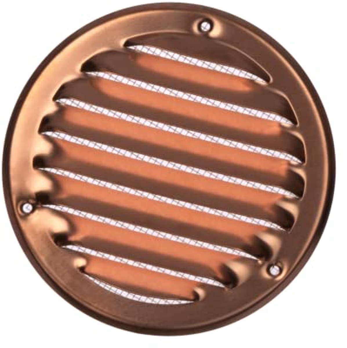 Ventilatierooster Ø 100mm met Insectenhor - Metalen en Koper Ventilatieroosters voor Toevoer en Afvoer