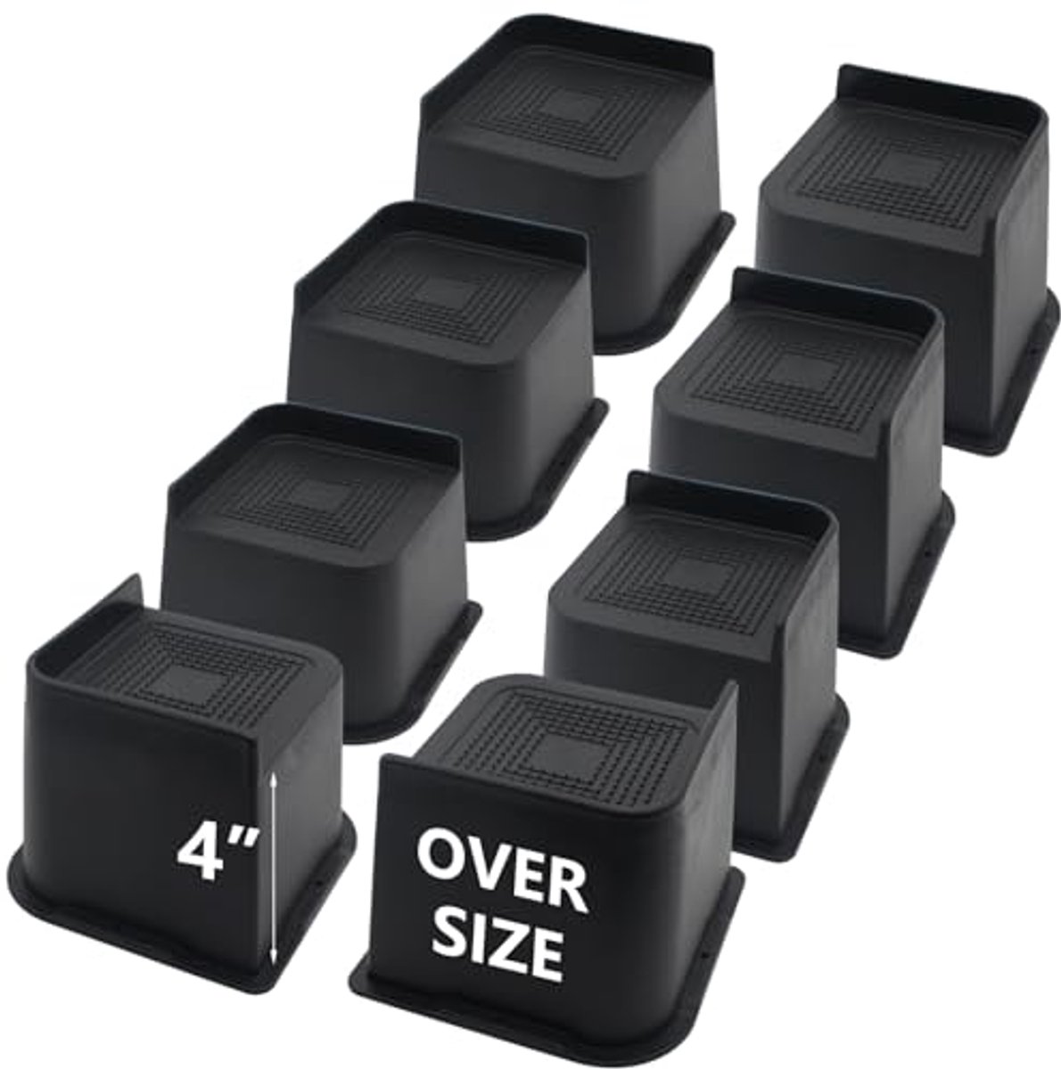 Image of 8 Stuks Bedverhogers 10 cm - Zware Meubelverhogers voor Tafel, Bank, Stoel en Bureau