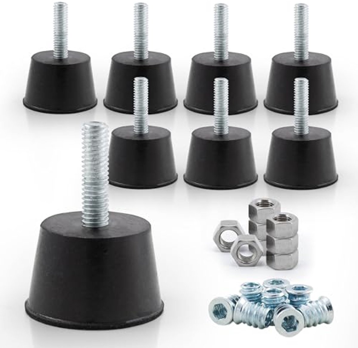 Verstelbare Meubelvoeten 1/4" Draad - 8 Pack voor Stoelen, Tafels en Kasten