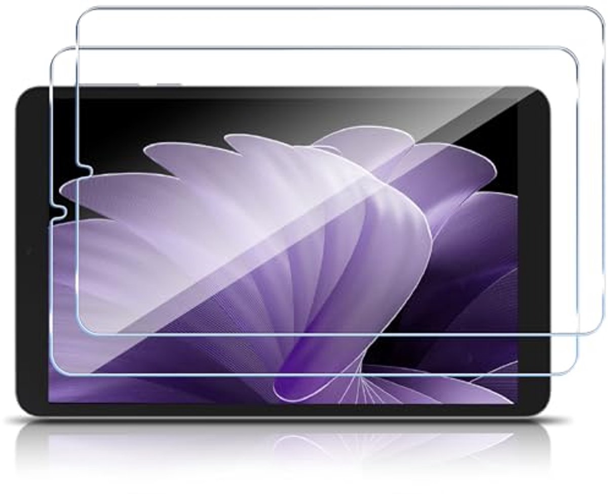 Beschermfolie voor Mini-tablets, 9H Hardheid, 2 Stuks, Anti-Kras en Anti-Bubbel, HD Helder