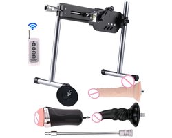 Fubzz Neukmachine Voor Mannen & Vrouwen - Sex Machine Verstelbaar - Fuck Machine - Inclusief Dildo’s, Pocket Pussy & Verlengstukken - Sex Speeltjes