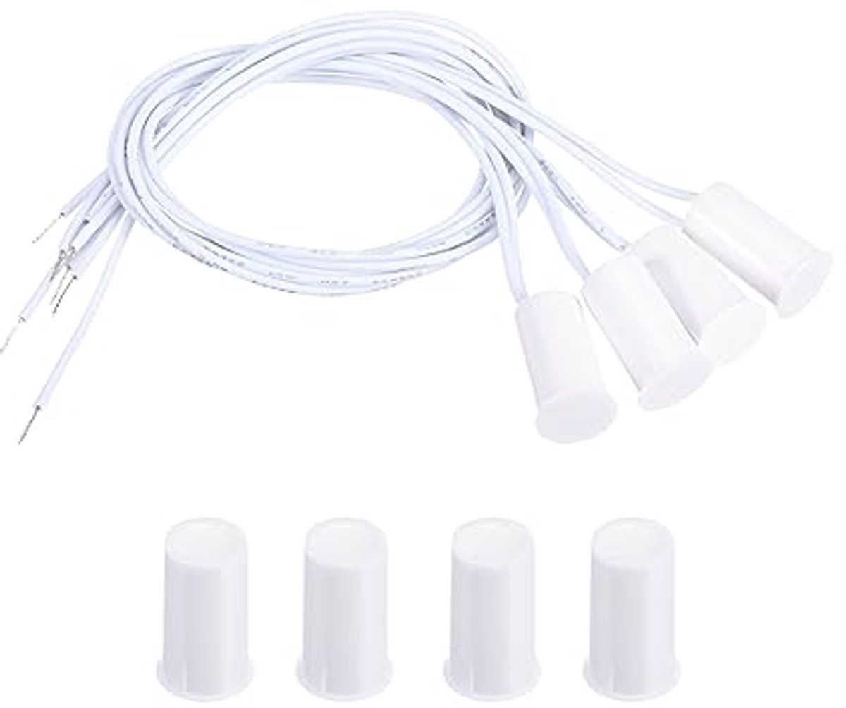 Magnetische Rietschakelaar 4-Pack - Bedrade Deur- en Raamcontacten voor Alarmsystemen
