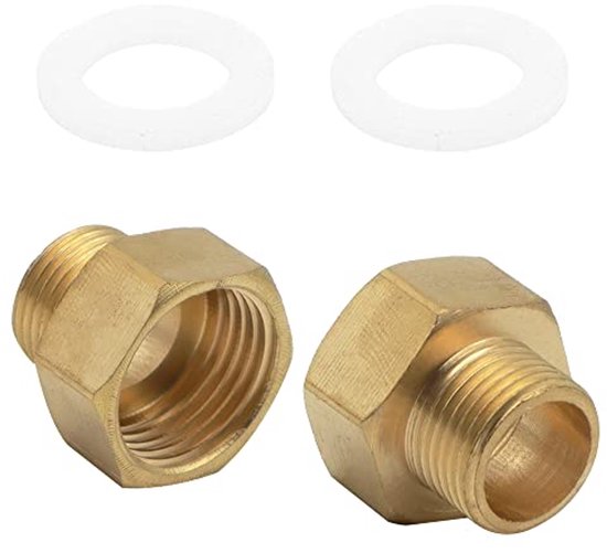 NICEWAT 4-delige Gasadapter Set – Gasfles Connectoren Voor Europa, Messing (Nr D1-D4)