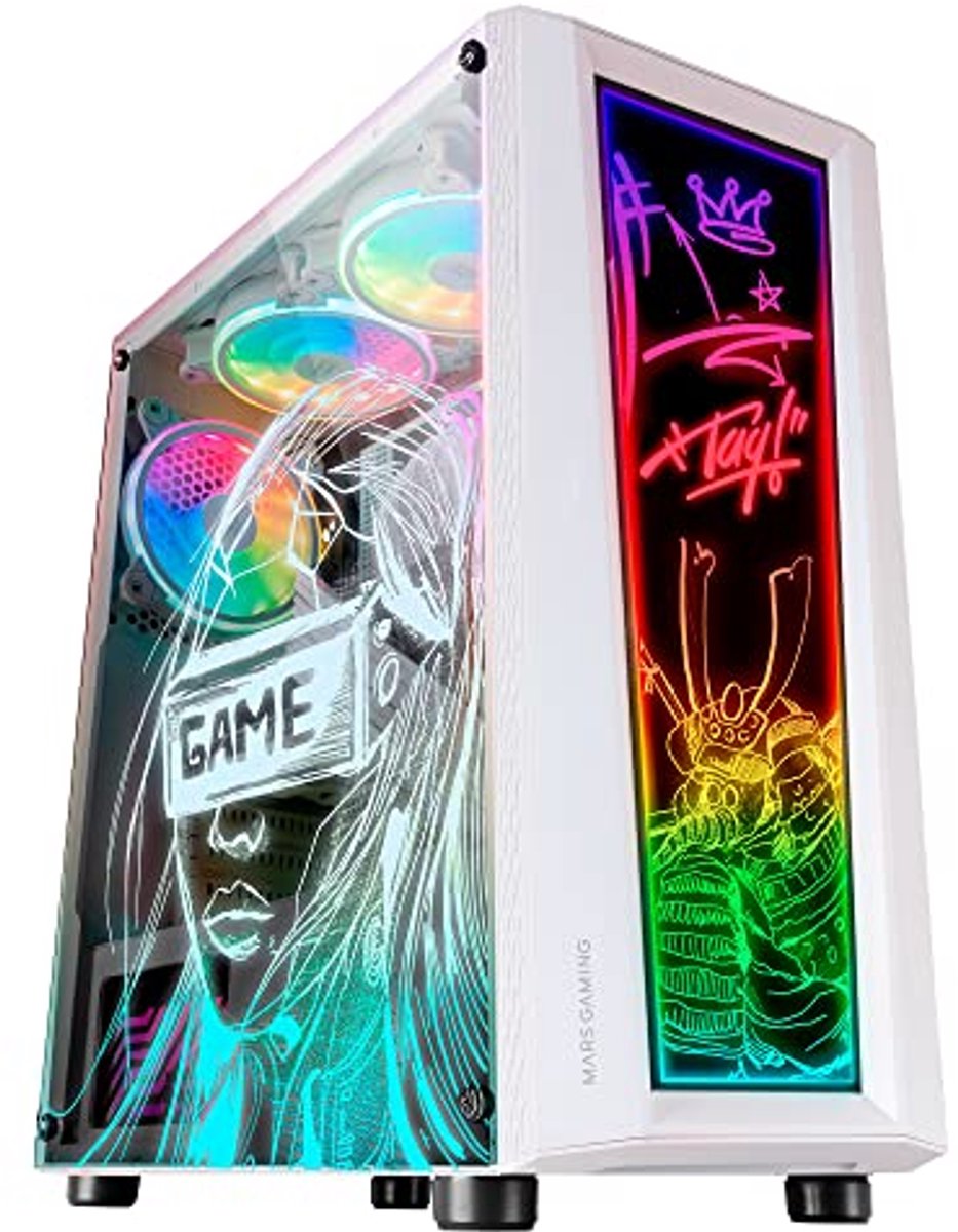 ATX Gaming PC Case met Dual Gehard Glas en RGB Verlichting
