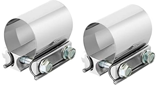 RVS Uitlaat klem 3 Inch 76.2mm | J&D van den Bosch