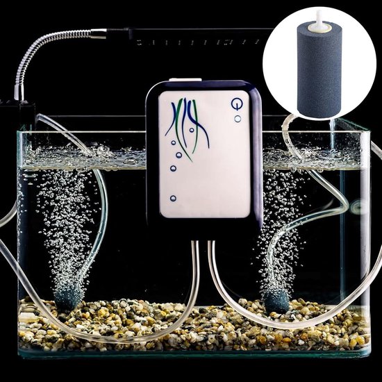 2 stuks luchtstenen voor aquarium, 10 cm grote luchtbellen, diffuser, airstones, 4 mm / 6 mm slang aansluitbaar, aquarium bruissteen, zuurstofsteen bruiswateraar voor vijver en aquarium, visbekken