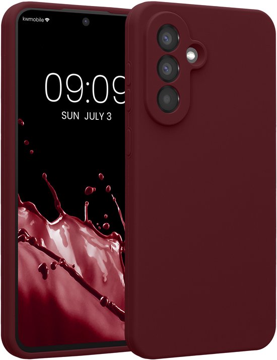 kwmobile telefoonhoesje geschikt voor Samsung Galaxy A56 5G - TPU backcover met siliconen coating - Smartphone case in bordeaux-violet