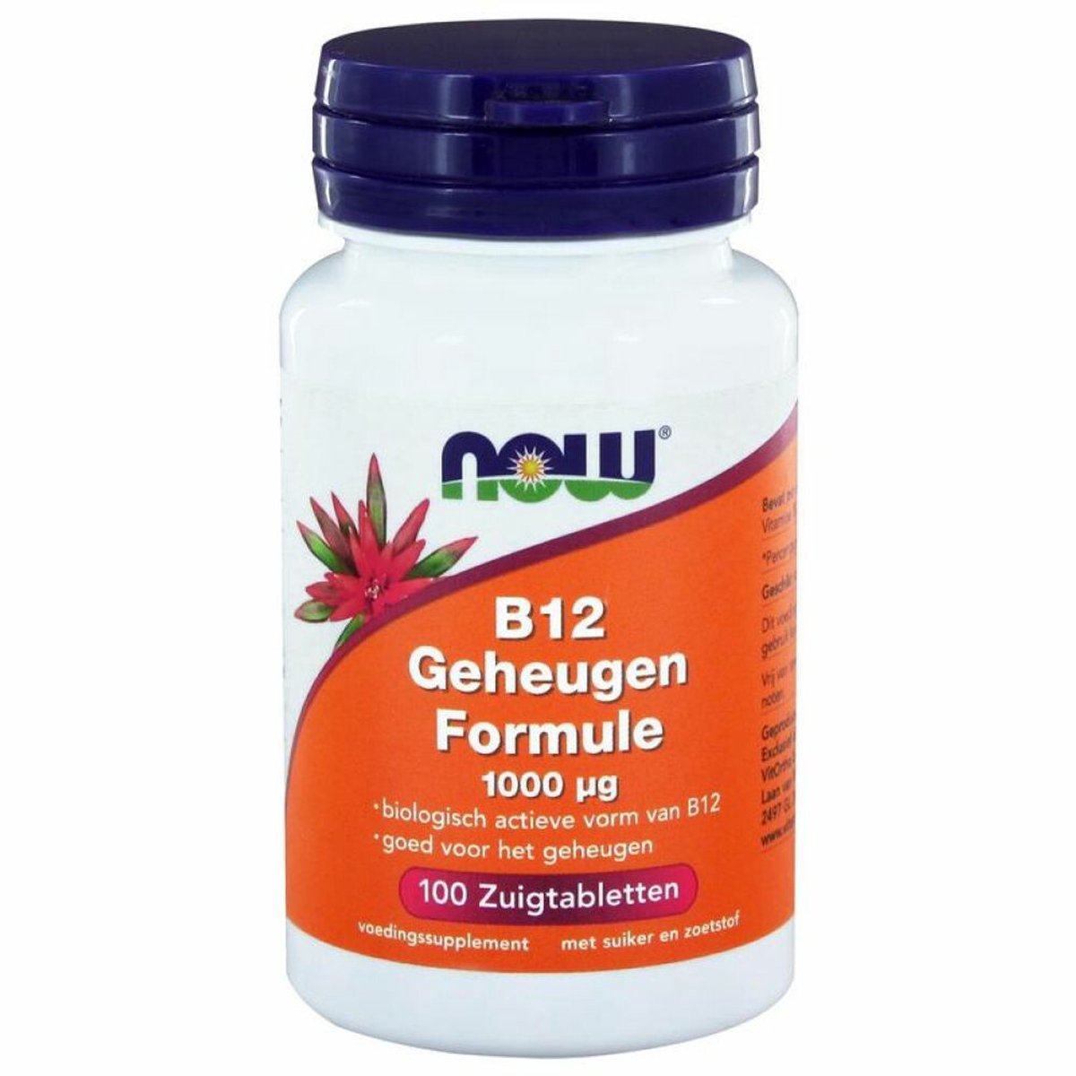 NOW - Geheugenformule B12 1000mcg - 2 x 100 zuigtabletten - Voordeelverpakking