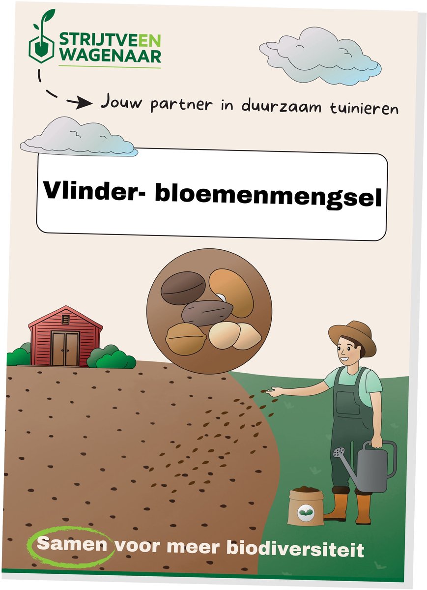 Vlinder en bloemengsel – Bloemenzaad 50 gram voor 25m² – Inheems zaadmengsel met 22 soorten – Trekt vlinders & bijen – Biodiversiteit voor jouw tuin