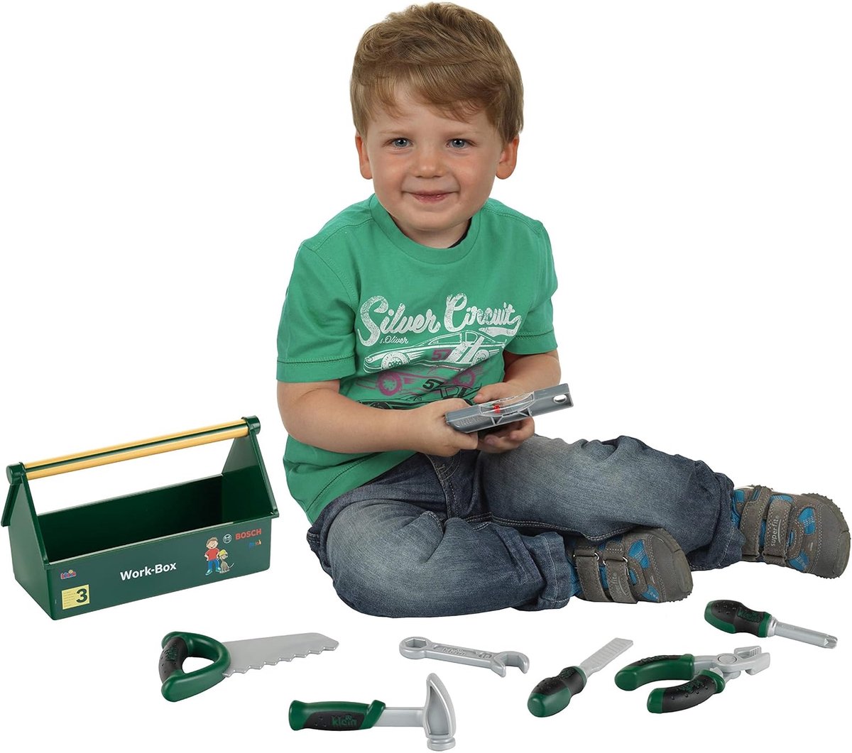 Klein Toys - Bosch mini speelgoed gereedschapkoffer - incl zaag, schroeverdraaier en meer — afbeelding 2