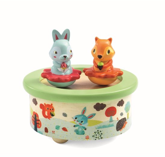 DJECO Friends melody - Brahms' wiegenlied, afmetingen 15,5 x 15,5 x 11,5 cm, leeftijd + 1 jaar