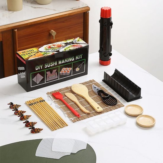 Kit Sushi Maker, Sushi Maker Roller, Sushi Bazooka, Kit de Machine à Sushis pour Débutants, DIY