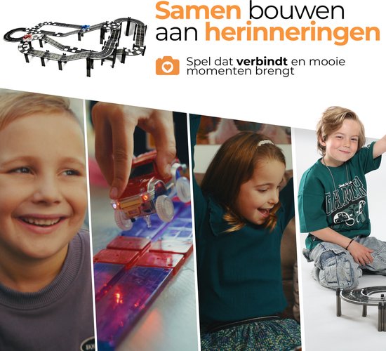 Magnetic tiles racebaan - Zelfrijdende auto - Magnetische tegels - 121