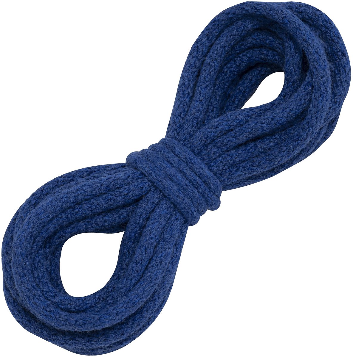 C67837 - Decoratieve Koord - Vlecht 5 m x 6 mm - Katoen - Blauwe Kleur