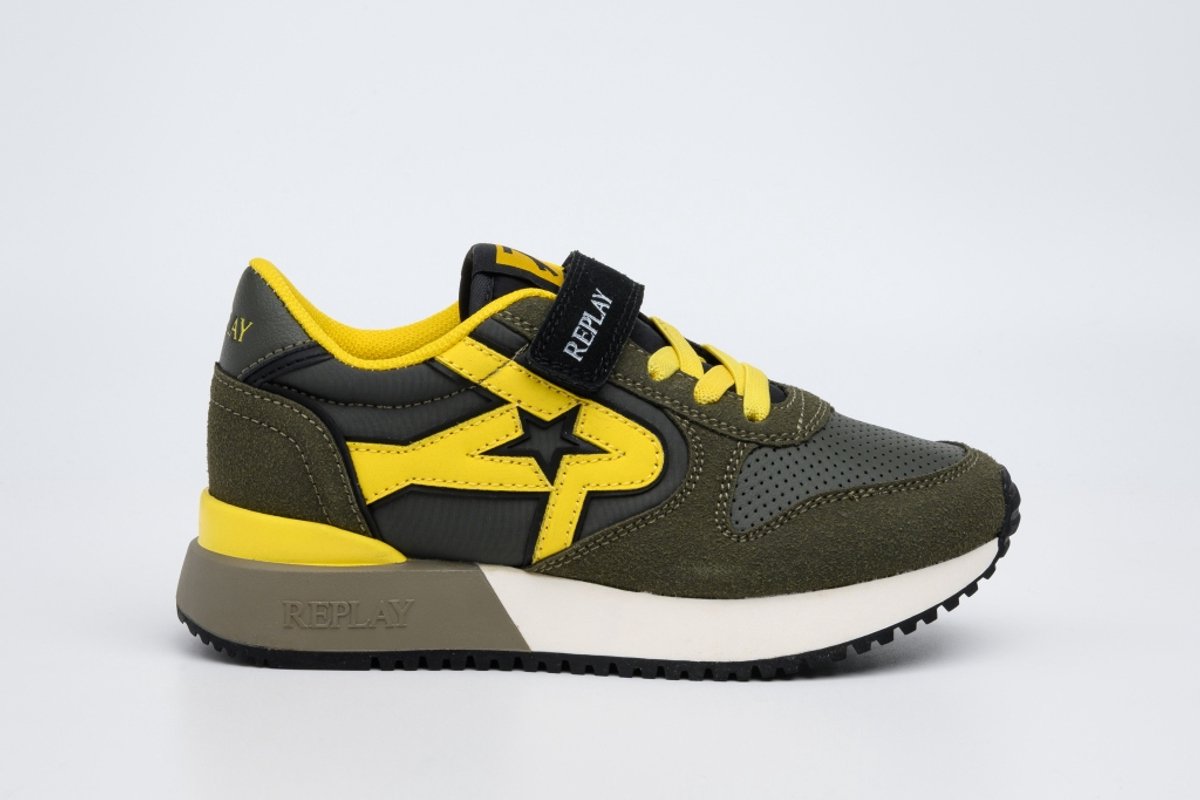 Replay - Fiber Jr Boy 7 - Jongens - Sneakers - Kaki - Maat 36