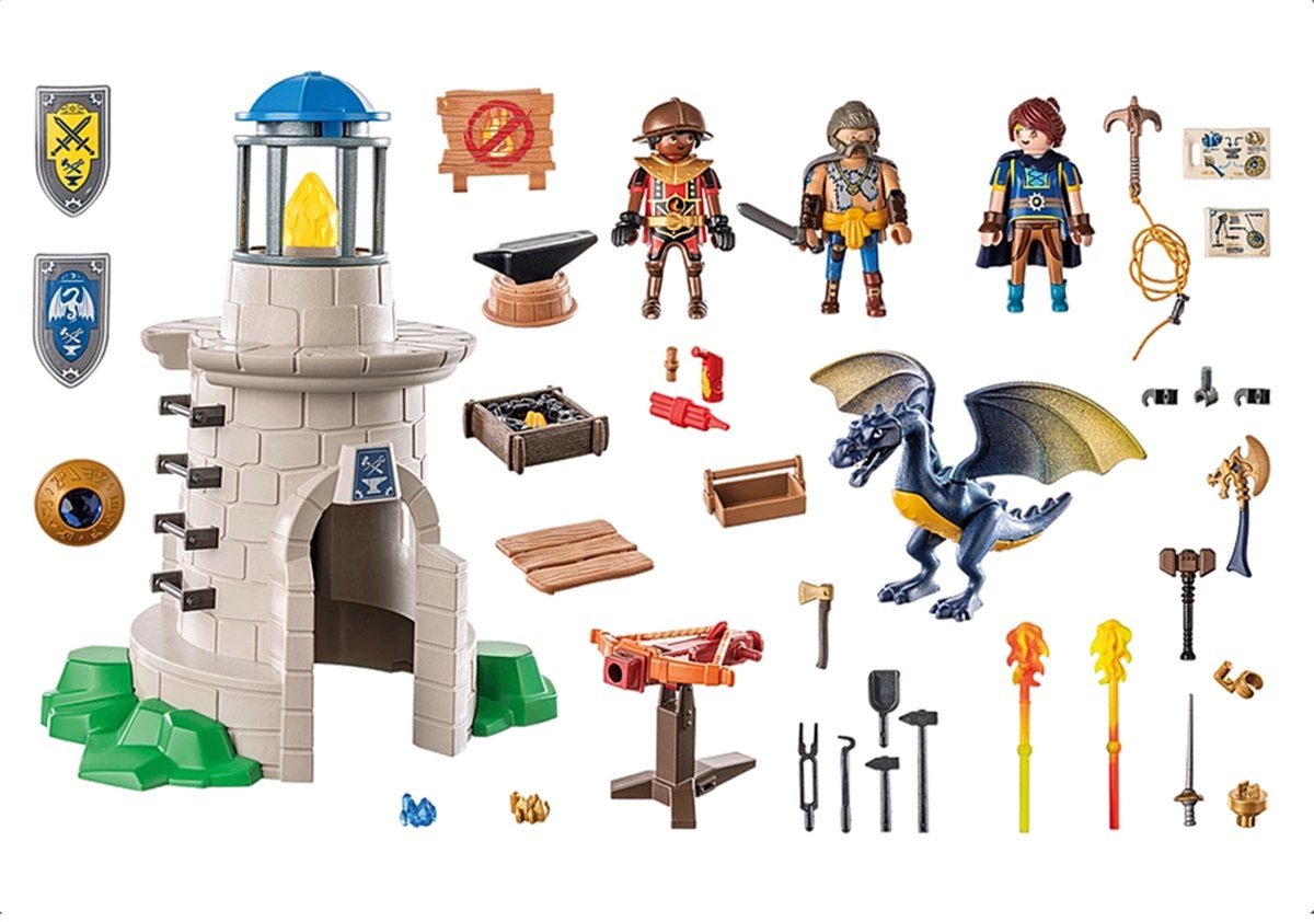 PLAYMOBIL Novelmore Riddertoren met smid en draak - 71483 — afbeelding 2