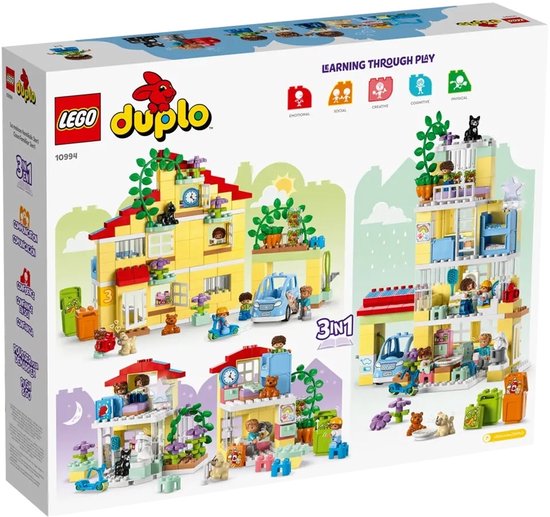 LEGO DUPLO Town 3in1 Familiehuis Speelgoed Poppenhuis voor 3+ Jarigen - 10994