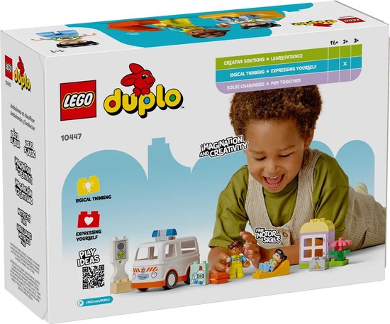 LEGO DUPLO Ambulance avec chauffeur pour faire semblant de jouer - 10447
