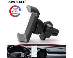 Awesafe Telefoonhouder Auto Geschikt Voor Ventilatierooster- 360 Graden Rotatie - Telefoonhouders Auto - Universeel en Verstelbaar - Grijs