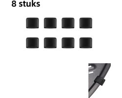 8-pack - Siliconen dop beschermhoezen - Geschikt voor Airfryer accessoires - Bakmatten - Zwart