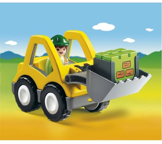 PLAYMOBIL 1.2.3 Graafmachine met werkman - 6775