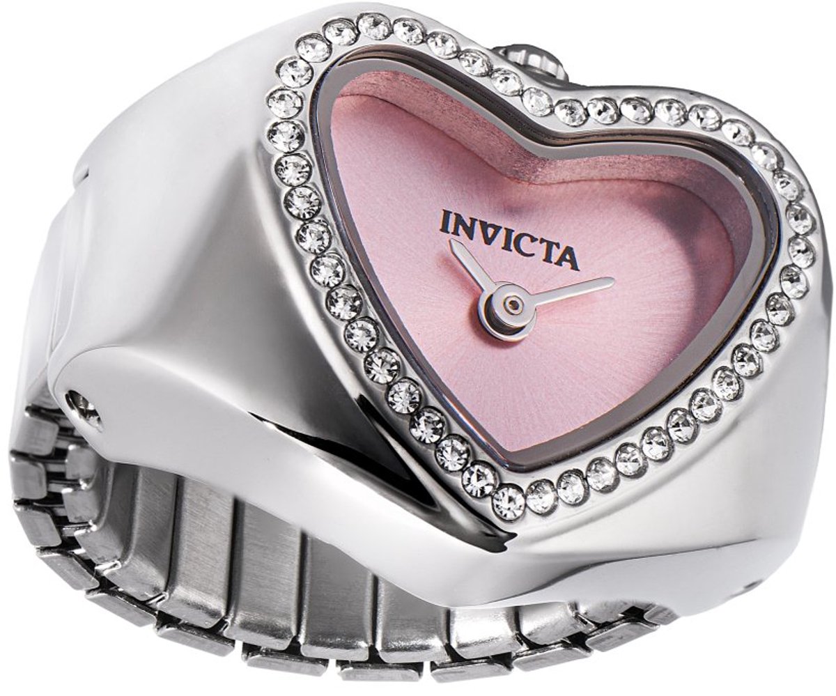 Invicta Mini 49571 Dames Horloge - Waterdicht - Analoog - Quartz Uurwerk - Roestvrij Staal met roze Wijzerplaat - 18mm