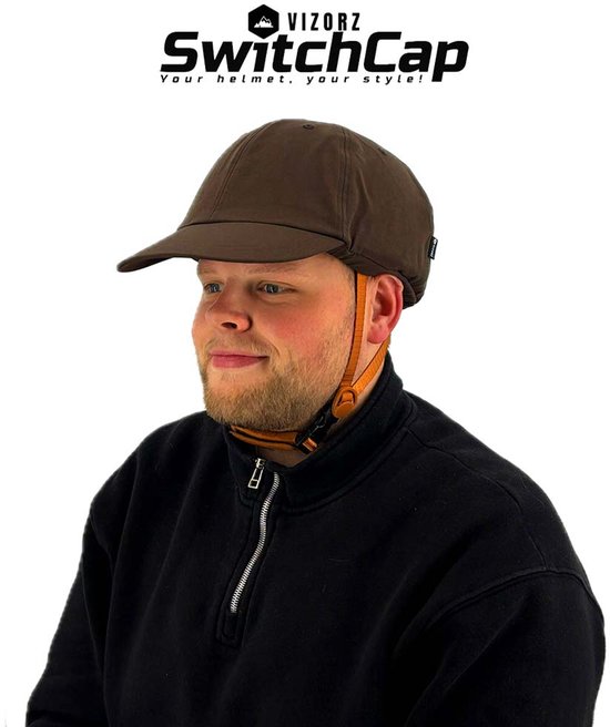 Vizorz SwitchCap fietshelm - Brown base cap van Vizorz — afbeelding 3