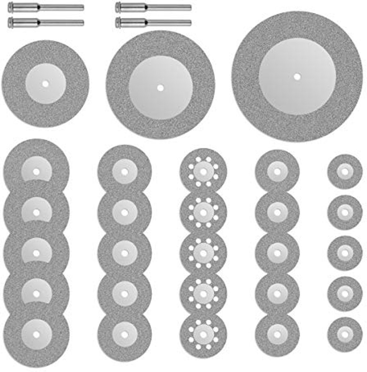 Mini Diamantsnijschijven Set voor Dremel - 32 Stuks voor Hout, Metaal, Steen en Kunststof