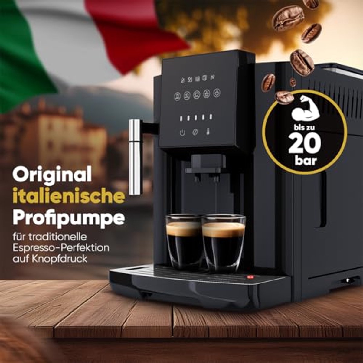 Volautomatische Koffiemachine met Melkopschuimer en Touch - afbeelding 3