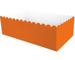Snackbakje | Kleur: Oranje | Lengte: 12cm | 8 stuks