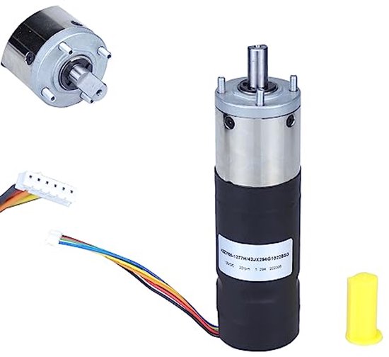 Reductiemotor DC-elektromotor met hoog koppel, metalen aandrijving, zelfvergrendelend, 24 V, wormwielmotor, reductie-transmissie, 3-210 rpm roterend variabel (maat: 24 V 23 rpm, kleur: P