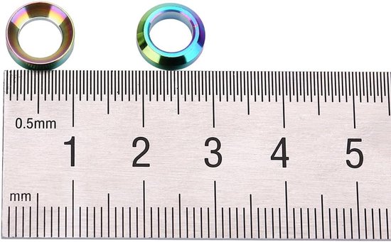 Bicycle Caliper Gasket - Caliper Fixed Bolts Spacer - 4pcs/lot - TC4 Titanium Caliper Fixed Bolts Gasket Spacer voor Mountain Bike - Fietsonderdelen en accessoires van Merkloos — afbeelding 3