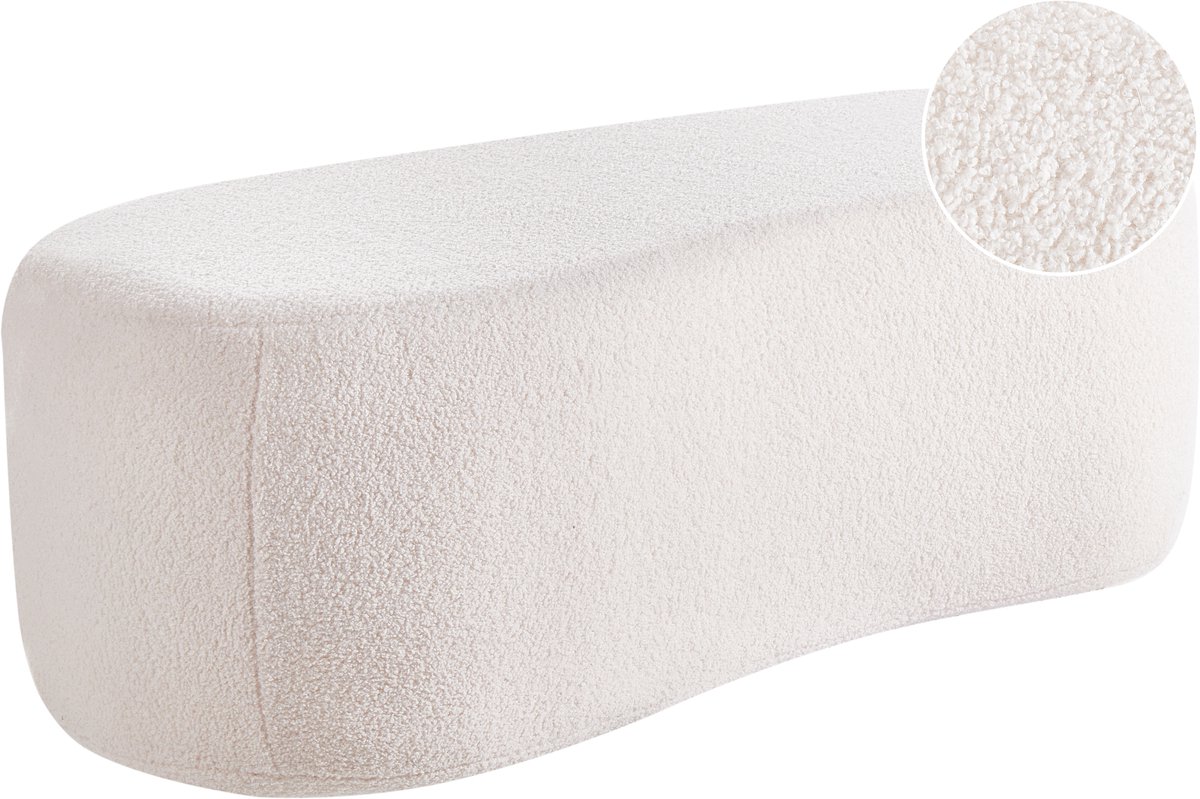 BAYARD - Poef - Off-white - Bouclé