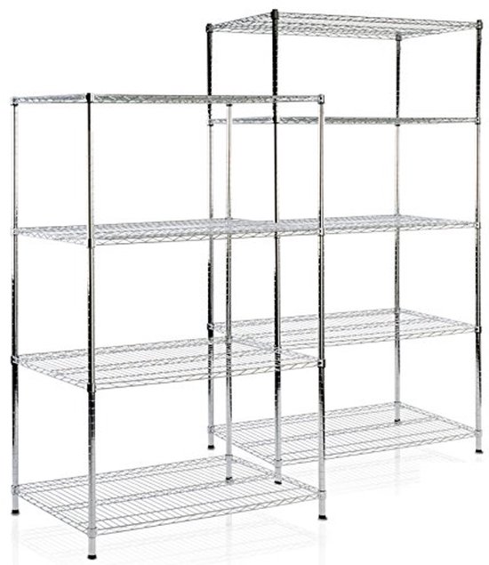 Master Regale Rivet rek voor zware lasten met stalen roosterbodem, 180 x 120 x 45 cm (h x b x d), 250 kg per plank, verzinkt, metalen rek, kelderrek, magazijnrek, werkplaatsrek