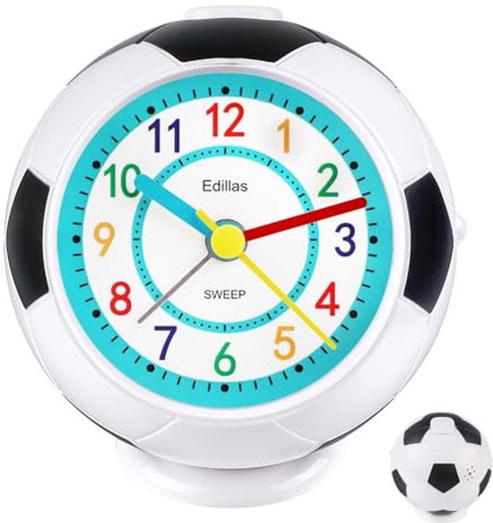 Kinderwekker Geruisloos met Voetbal Design - Sluimerfunctie en Nachtlamp — afbeelding 3