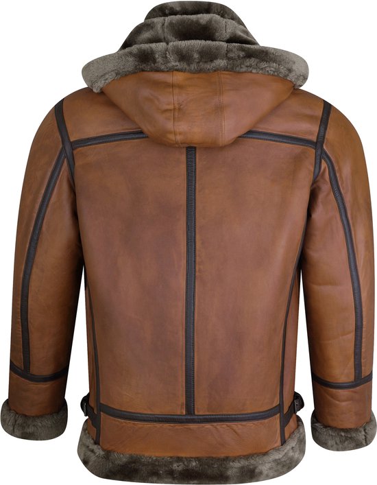 Urban 5884® - Veste - Lammy - Cuir d'agneau - Cognac - Eau de vie - Taille 5XL