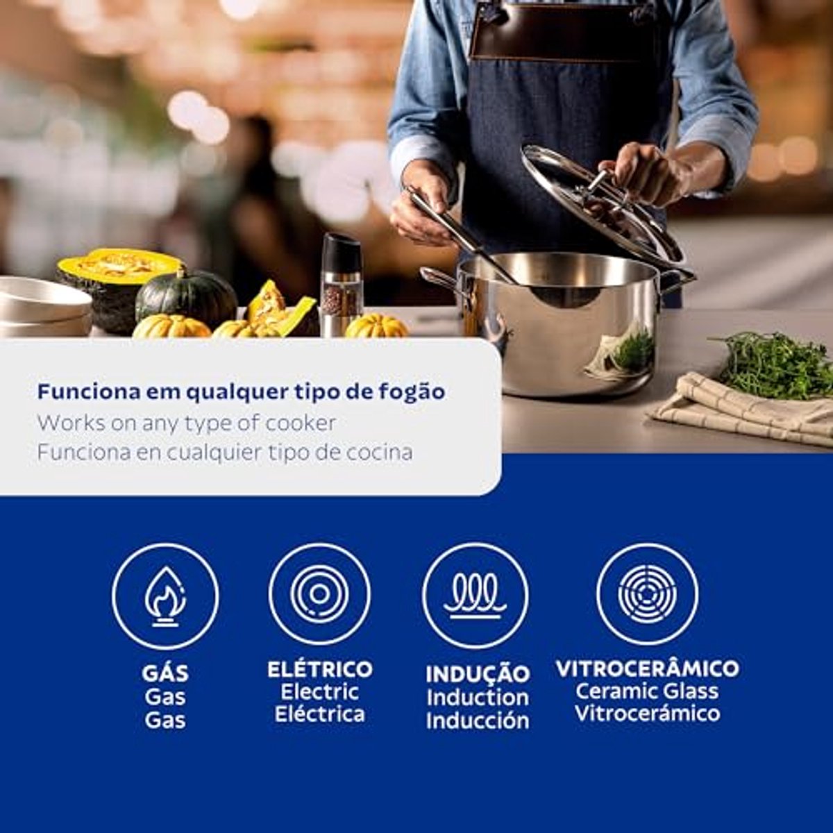 Vleespan 24 cm roestvrij staal, inductie, ovenvast – optimaal koken met gelijkmatige warmteverdeling
