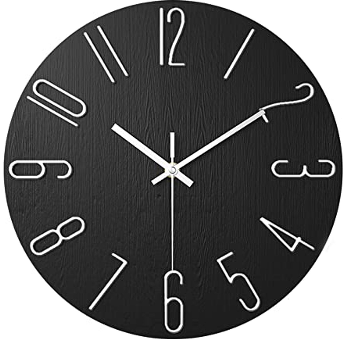 Moderne 30,5 cm Ronde Niet-Tikkende Wandklok - Stille Ultra Dunne Wandklokken voor Thuis, Kantoor, Keuken, School
