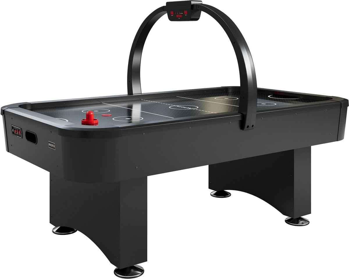 NORTH Thunder Airhockeytafel Zwart/Zwart 7FT