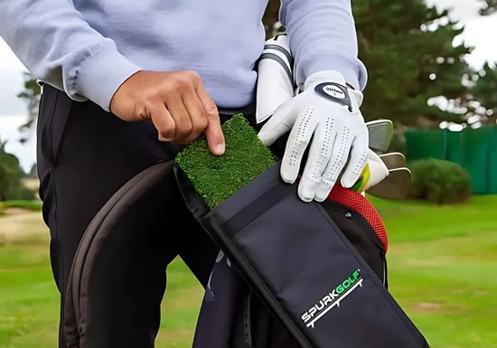 Spurk Strike Mat Long Pile - Compacte Golfmat + zakje van Merkloos — afbeelding 4