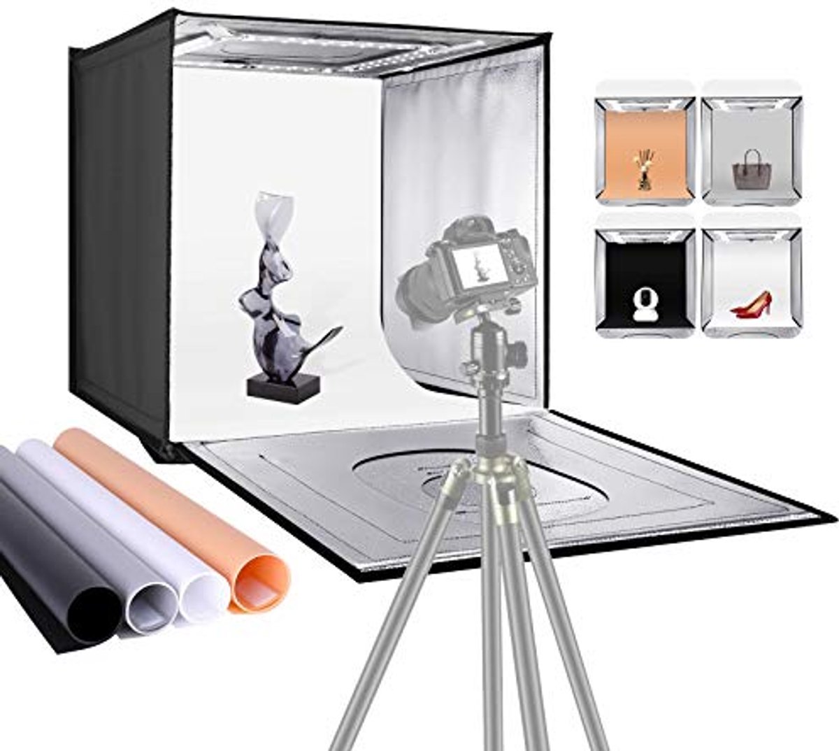 Fotostudio Lichtbox 50 cm - Professionele Fotografie Met 120 LED-Lampen