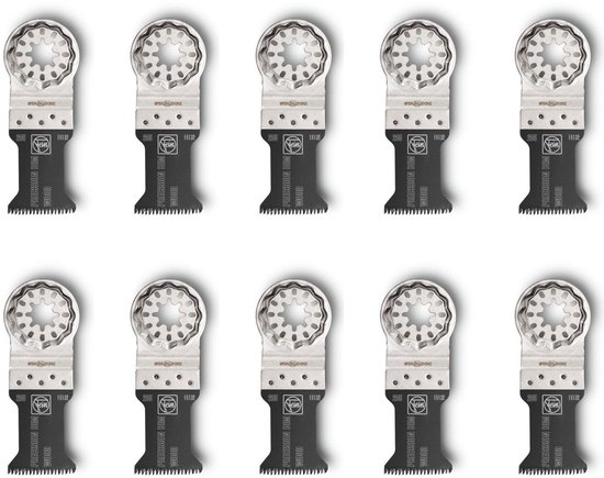FEIN E-Cut Precision BIM-zaagblad, VE 5 st., breedte 35 mm, lengte 50 mm, opname Starlock, bimetaal met dubbelrijige Japan-vertanding voor alle houtmaterialen, gipsplaat en zachte kunststoffen